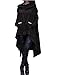 OQC Women's Solid Color Hi-Low Asymmetric Hem Pockets Pullover Hoodie Sweatshirt Dress
