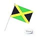 Jamaica Stick Flag,TSMD 50 Pack Hand Held Small Jamaican National Flags On Stick,International World Country Stick Flags Banners,Party Decorations For Olympics,Sports Clubs,Festival Events Celebration