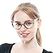 SOOLALA Womens Oversized Fashion Cat Eye Eyeglasses Frame Large Reading Glasses (2 Pairs/Black and Yellow Glass, 2.75)