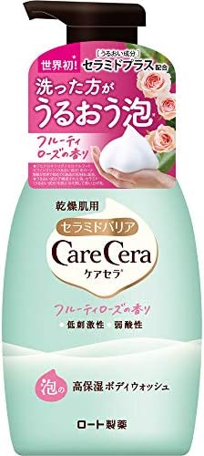 CareCera Foam High Moisturizing Body Wash, Body Soap, Fruity Rose Scent, 15.2 fl oz (450 ml)