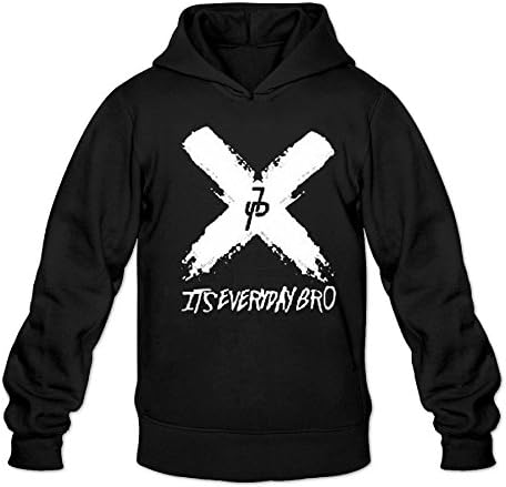 Men's Cotton Pure Color Hoodie,Gifts Black It Is Everyday Bro Error Flag