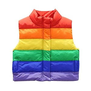 Mud Kingdom Schattig klein meisje puffer vest jas regenboog