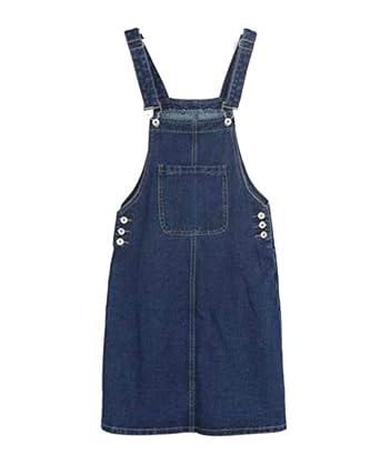 Damen Jeansrock Latzrock Jeanskleid Rock Jeans
