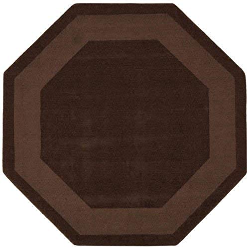 Transitions Cut and Loop Border Octagon Rug, 8Feet by 8