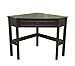 SilkWood Studio Ellen Wood Small Corner Desk with Wooden Knob Storage Drawer and Shelf – Compact Computer Table for Home Office, Bedroom, or Study, Black Finish