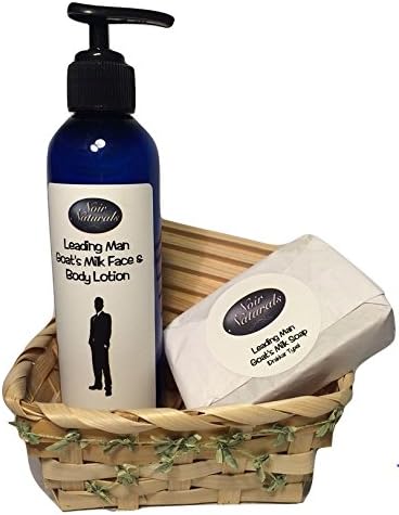 Leading Man (Drakkar Inspired) Goat's Milk Soap Lotion Wood Dish Gift Set Men