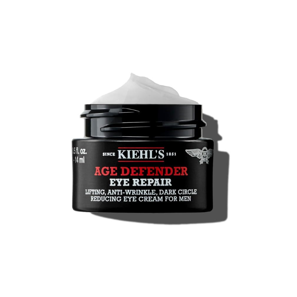 Kiehl's Age Defender Eye Repair for Men with Rye Seed & Linseed Extracts, Visibly Smooth's the Appearance of Fine Lines, 14Ml