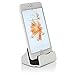 Stouch iPhone Charging Dock Station, Lightning Charging Dock for Apple iPhone 8, iPhone X, iPhone 7 / 7 Plus 6 6S Plus 5 5S Retail Packaging (Silver)