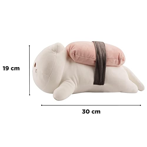 MINISO 14'' Sushi Cat Plush, Kawaii Stuffed Animal, Soft Body