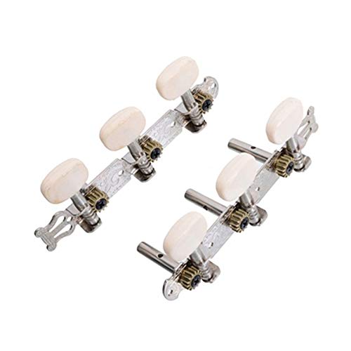 Tuning Pegs Machine Heads Tuners Tip for Classical Guitar Button Tuning Keys silver