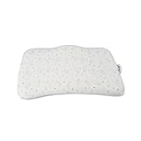 Aloudy Head Shape Baby Pillow Anti Roll, Soft Memory Foam Toddler and Kids Bed Pillow For Newborn Flat Head Syndrome(17.5