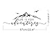 Life is for Adventures Wall Decal, Quote Decal, Mountain Design Wall Decals, Flying Birds Wall Sticker, Travel Decor, Adventure Decor, Home Decal Wall Stickers(Y15) (57X23cm, Black)