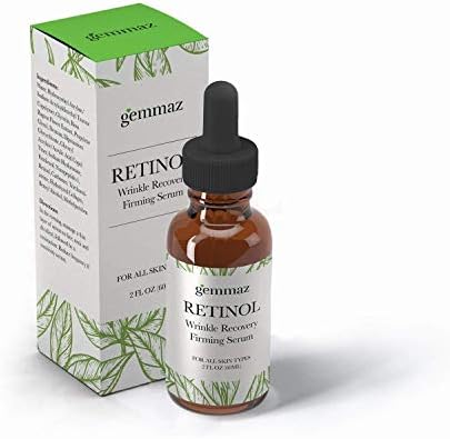 Retinol Wrinkle Recovery Firming Serum for Face and Eye Area, Anti Aging Formula, Wrinkle Recovery by Gemmaz
