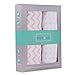 Ely's & Co Pack n Play , Portable mini Crib Sheet Set 100% Jersey Cotton Pink Chevron and Polka Dots for Baby Girl, 2 Pack
