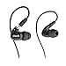 Granvela A8 Dual Driver in-Ear Monitor Earphones,Wired Stereo Sport Earbuds with Mic and Noise-isolating Earphones, Dynamic Crystal Clear Sound, Comfort-Fit for Running, Workout, Gym (Black)