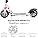 Goplus Folding Kick Scooter for Adult Teen Deluxe Aluminum 2 Big Rubber Wheels Glider Adjustable Height w/Dual Suspension, 220lbs Capacity (White)