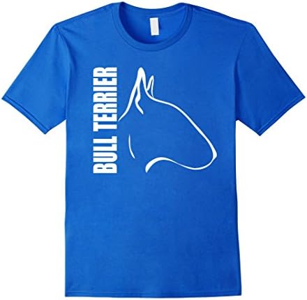 Men's BULL TERRIER profile dog fun TEE Shirt T-Shirt gift Small Royal Blue