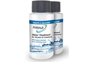 SWAMP FOX INNOVATIONS Show FresH2O Equine Water Treatment - Effectively Eliminates Chlorine in Drinking Water That May Causes Animals not to Drink. Contains NO Sugar (2 Pack) Treats 10 GALLONS of Drinking Water.