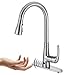 Motion Sensor Kitchen Faucet with Sprayer - Brushed Nickel No Touch Touchless Faucets Stainless Steel Single Handle Spot Resist by BOHARERS