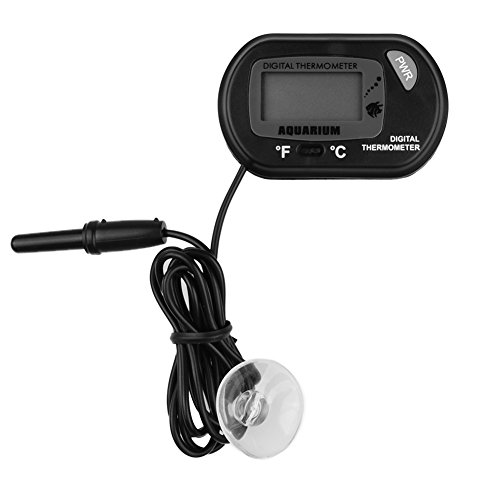 Petacc Automatic Fish Feeder Auto Aquarium Feeder Fish Food Dispenser with Electric Thermometer, Suitable for Aquarium, Fish Tank, Turtle Bowl and Reptile Tank