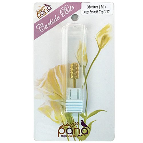 Pana Brand Professional GOLD M (MEDIUM)Smooth Round Top Large Dome Top Barrel Carbide Bit 3/32" Shank Size