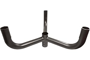 OSTEK Triple 120° Bullhorn Tenon Adapter for 3 Light Fixtures with 2 3/8" Slip Fitter, Mounting Bracket LED Parking Lot Light, Outdoor Shoebox LED Street Pole Light, Dark Bronze