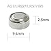 LR926 LR57 AG7 G7 395 SR927W 1.5V Button Coin Cell Watch Batteries,10 Count (Pack of 1)