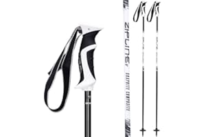 ZIPLINE SKI Zipline Lollipop 14.0 Graphite Carbon Composite Ski Poles – Lightweight, Durable, All-Mountain – Ergonomic Grip, Vibration Dampening, Ideal for Groomers and Freestyle. Choice of Skiers