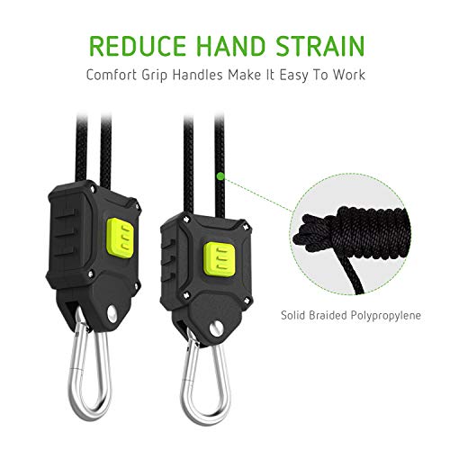 image for VIVOSUN 1-Pair 1/8 inch Rope Hanger Improved Design, More Convenience 