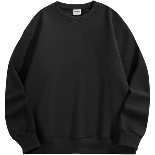 Verdusa Men's Striped Crew Neck Sweatshirt Contrast Binding Long