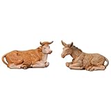 Fontanini 3-1/2-Inch Ox and Donkey Set, Nativity