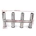 4 Tubes Links Fishing Rod Holders Rack Rests,Rod Rack Pod Polished Stainless Steel Wall Mounted Fishing Rod Holders for Boat Marine Sporting