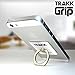 TRAKK Grip Clever Universal Ring Mount and Cradle for All Smartphones and Tablets, Cell Phone Holder, Apple, iPhone, IPad, Samsung, Nexus, Xiomi, LG, Mount Stand Holder Kickstand in White Color