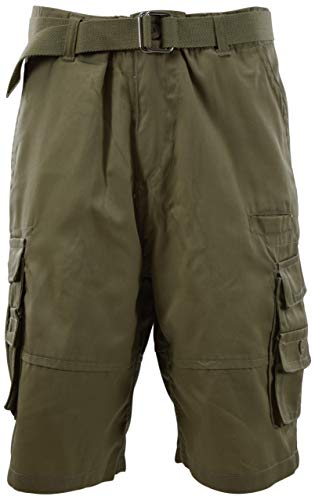 ChoiceApparel Mens Cargo Shorts with Belt (Many Pockets) (32, 505-Dark Khaki)