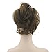 Oubeca 14 Inch Adjustable Style Claw Thick Wavy Curly Messy Pony Tail Hairpiece Short Layered Jaw Claw Ponytail Clip In Hair Extensions 100g (2/30 Medium Brown)