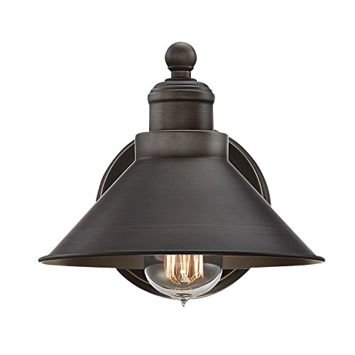 Revel Welton 8.5" Modern Industrial Wall Sconce, Brushed Dark Bronze Finish