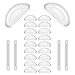10 Pairs Eyeglass Nose Pads Silicone Soft Seft Adhesive Thin Anti-Slip Nosepads for Eyeglasses Glasses Sunglasses (Transparent 1mm)