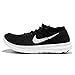 Nike Womens Free Rn Motion Flyknit Running Shoe, 7.5, Black