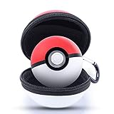 Carrying Case Compatible with Poke Ball Plus Controller, Hard EVA Protective Storage Case Compatible with Pokemon Lets Go Poke Ball Plus for Switch Lets Go Pikachu Lets Go Eevee Game - Red White