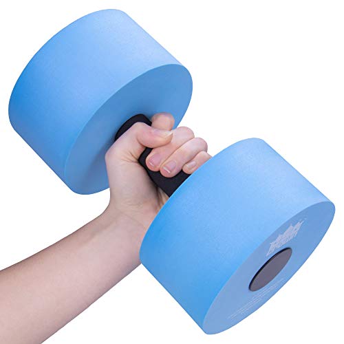image for Crown Sporting Goods Aqua Dumbbell Two-Pack | Foam Resistance Fitness 