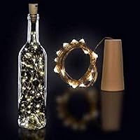 PESCA 20 LED Wine Bottle Cork Lights Copper Wire String Lights 2M Battery Operated Wine Bottle Fairy Lights (Warm White…