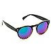 Vintage Inspired Mirror Lens Round Horned Rim Frame Retro Sunglasses