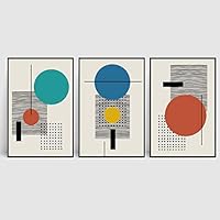 3 Piece Framed Canvas Wall Art Geometric Illustration Canvas Prints Home Artwork Decoration for Living Room,Bedroom - 16