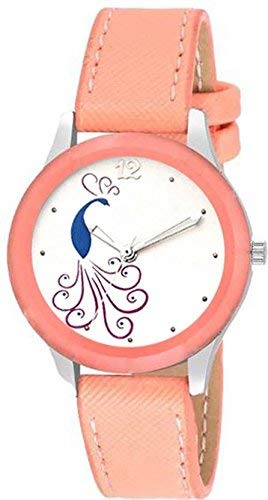 Jay Enterprise New Stylish Designer Analogue Orange Belt Women and Girl's Watch