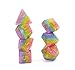 Polyhedral DND Dice Set RPG Rainbow Candy Dice for Dungeons and Dragons(D&D) Role Playing Game,MTG,Pathfinder,Table Game 7-Die Dice Set