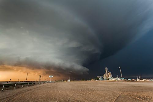 Mothership Supercell Thunderstorm next to an Industrial Plant in Leoti, KS print picture photo photograph fine art