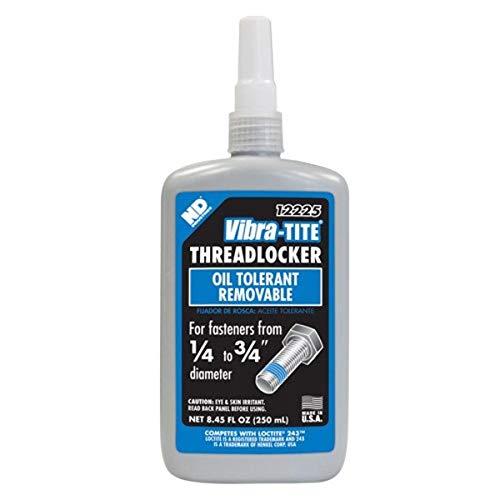 Vibra-TITE - 12225 122 Oil Tolerant Removable Anaerobic Threadlocker, 250 ml Bo…