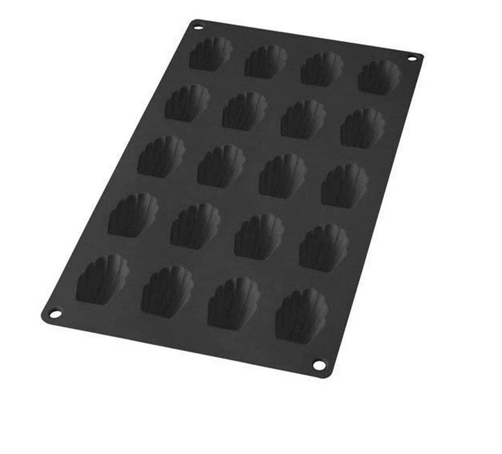 Lékué 20 Cavity Gourmet Shell Shaped Mini Madeleine Mould, Black — image 1