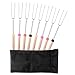 Marshmallow Roasting Sticks,Extendable Smores skewers, 11-32 Inches Fire Pit Accessories, Free Pouch, for Camping, Campfire & Outdoor Cooking Kit.Set of 8 Pcs