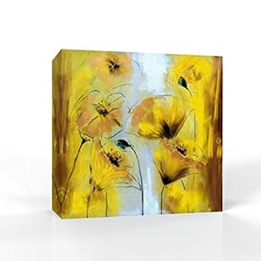 Canvas Wall Art Beautiful Flower Pictures Home Wall Decorations for Bedroom Living Room Paintings Canvas Prints Framed - 12x12 inches